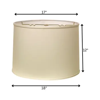 18" Ivory Throwback Drum No Slub Lampshade