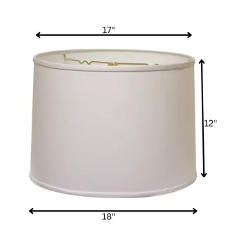 18" White Throwback Drum No Slub Lampshade