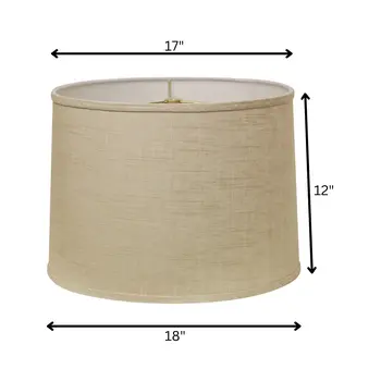 18" Light Wheat Throwback Drum Linen Lampshade