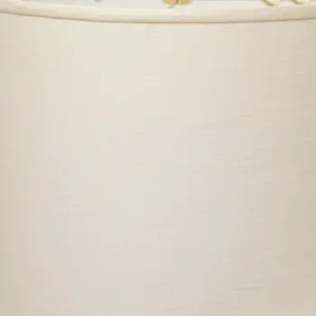 18" white Throwback Drum Linen Lampshade