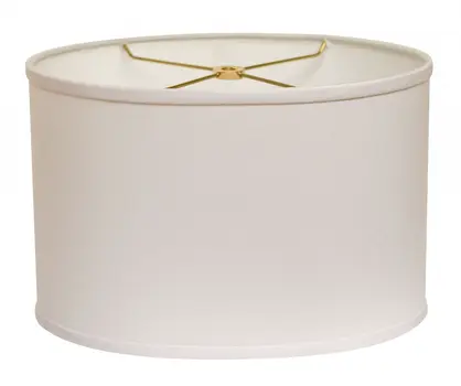 12" White Throwback Oval No Slub Lampshade