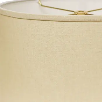 12" Parchment Biege Throwback Oval Linen Lampshade