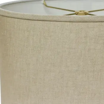 12" Dark Wheat Throwback Oval Linen Lampshade
