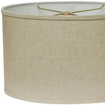 14" Dark Wheat Throwback Oval Linen Lampshade