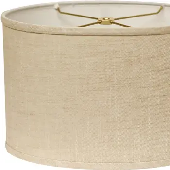 16" Light Wheat Throwback Oval Linen Lampshade