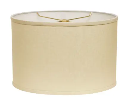 18" Parchment Biege Throwback Oval Linen Lampshade