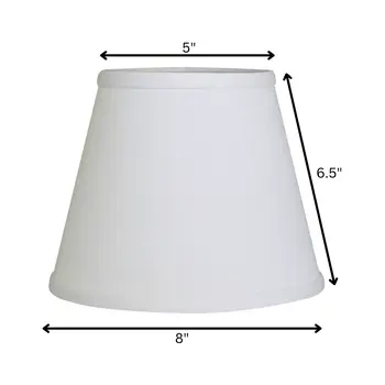 White No Slub Innsbruck Empire Lamp shade 8"W Bottom