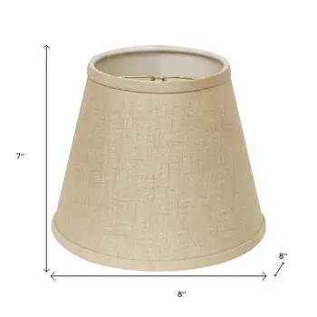 8" Dark Wheat Hardback Empire Linen Lampshade