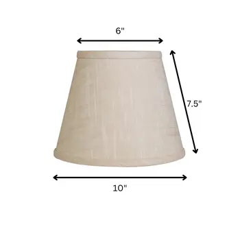 10" Light Wheat Hardback Empire Linen Lampshade