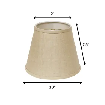10" Dark Wheat Hardback Empire Linen Lampshade