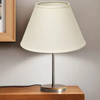 12" White Premium Empire Slanted Linen Lampshade