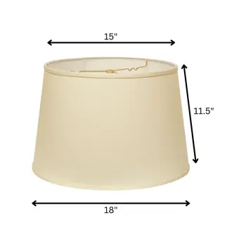 18" Ivory Rounded Empire Slanted No Slub Lampshade
