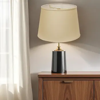 18" Parchment Biege Rounded Empire Slanted Linen Lampshade