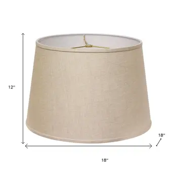 18" Dark Wheat Rounded Empire Slanted Linen Lampshape