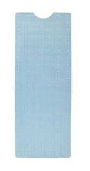 40" Light Blue Geometric Tiles Non Slip Bathtub Mat