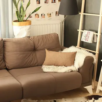 12" X 20" Brown Lumbar Throw Pillow Cover