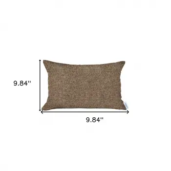 12" X 20" Brown Lumbar Throw Pillow Cover