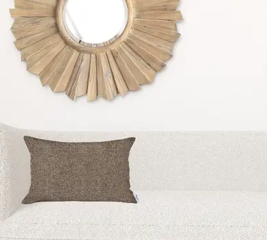 12" X 20" Brown Lumbar Throw Pillow Cover