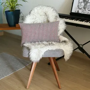 12" X 20" Red Lumbar Throw Pillow Cover