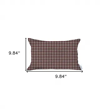 12" X 20" Red Lumbar Throw Pillow Cover