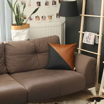 18" Brown and Black Throw Pillow Cover
