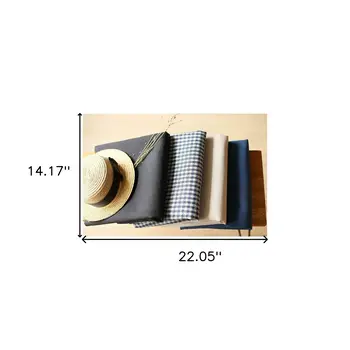 Set Of Two 20" X 12" Brown And Black Houndstooth Zippered Handmade Polyester Lumbar Pillow