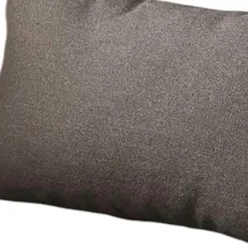 Set of Four 12" X 20" Black Fabric Lumbar Throw Pillows