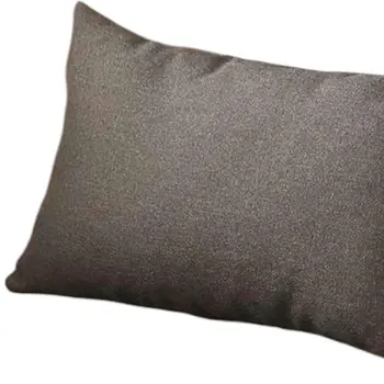 Set of Four 12" X 20" Black Fabric Lumbar Throw Pillows