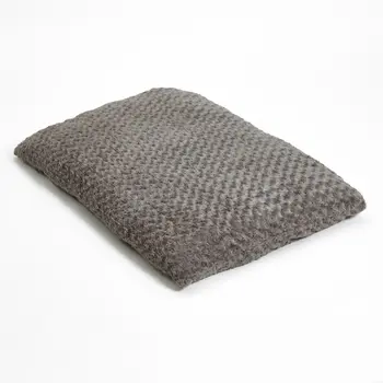 Gray 3" x 4" Lux Faux Fur Rectangle Pet Bed