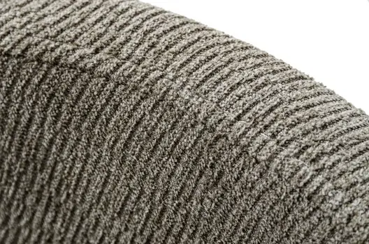 Set of Two Gray and Brown Upholstered Fabric Dining Arm Chairs