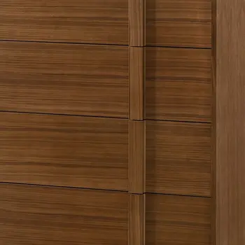 36" Walnut Brown Wood Contemporary Five Drawer Dresser