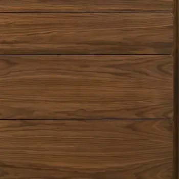 35" Walnut Solid Wood Five Drawer Chest