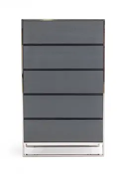 30" Grey Manufactured Wood Five Drawer Chest