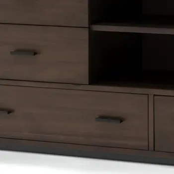 63" Walnut Six Drawer Double Dresser