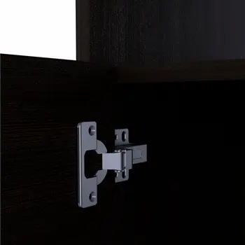 23" Black Wood Nightstand