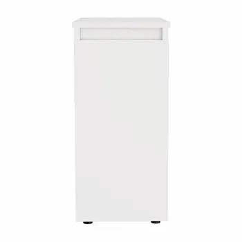 24" White One Drawer Bathroom Storage Cabinet