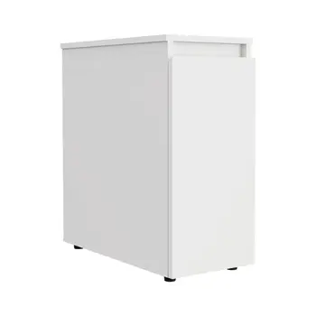 24" White One Drawer Bathroom Storage Cabinet