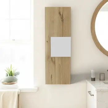Light Oak and White Multi Purpose Vertical Hanging Cabinet