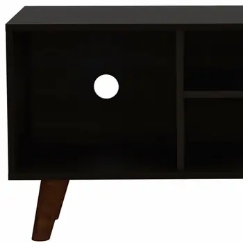 45" Black Open Shelving TV Stand