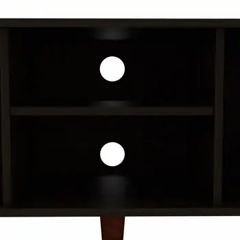 45" Black Open Shelving TV Stand