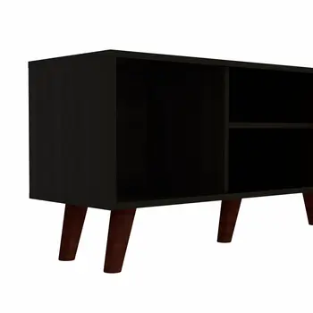 45" Black Open Shelving TV Stand