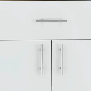 34" Light Oak and White Pantry Cabinet