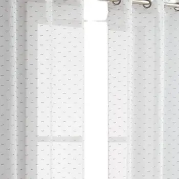 Set of Two 96" Silver Sprinkled Embellishment Window Curtain Panels