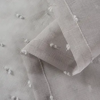 Set of Two 96" Gray Ribbon Embellished Window Curtain Panels
