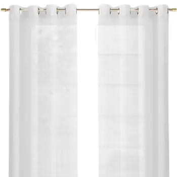 Set of Two 84"  White Solid Modern Window Panels