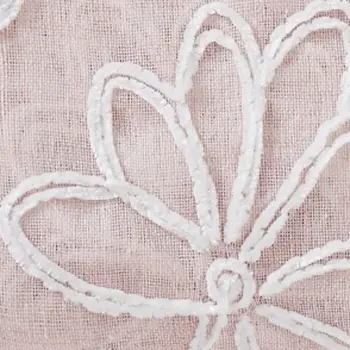 Set of Two 96"  Blush Floral Embroidered Window Panels