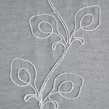Set of Two 96"  Silver Boho Embroidered Window Panels