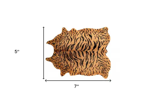 5' X 7' Natural Cowhide Animal Print Handmade Area Rug