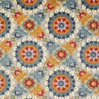 3' X 5' Orange And Ivory Moroccan Stain Resistant Indoor Outdoor Area Rug