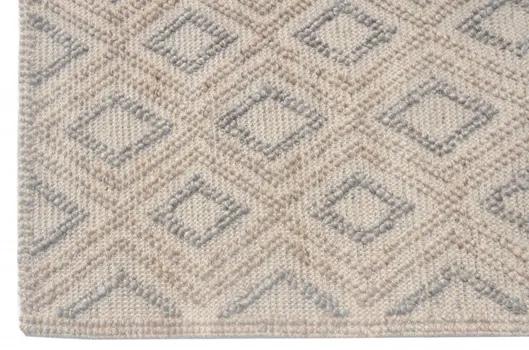 6' X 9' Natural Geometric Handmade Area Rug